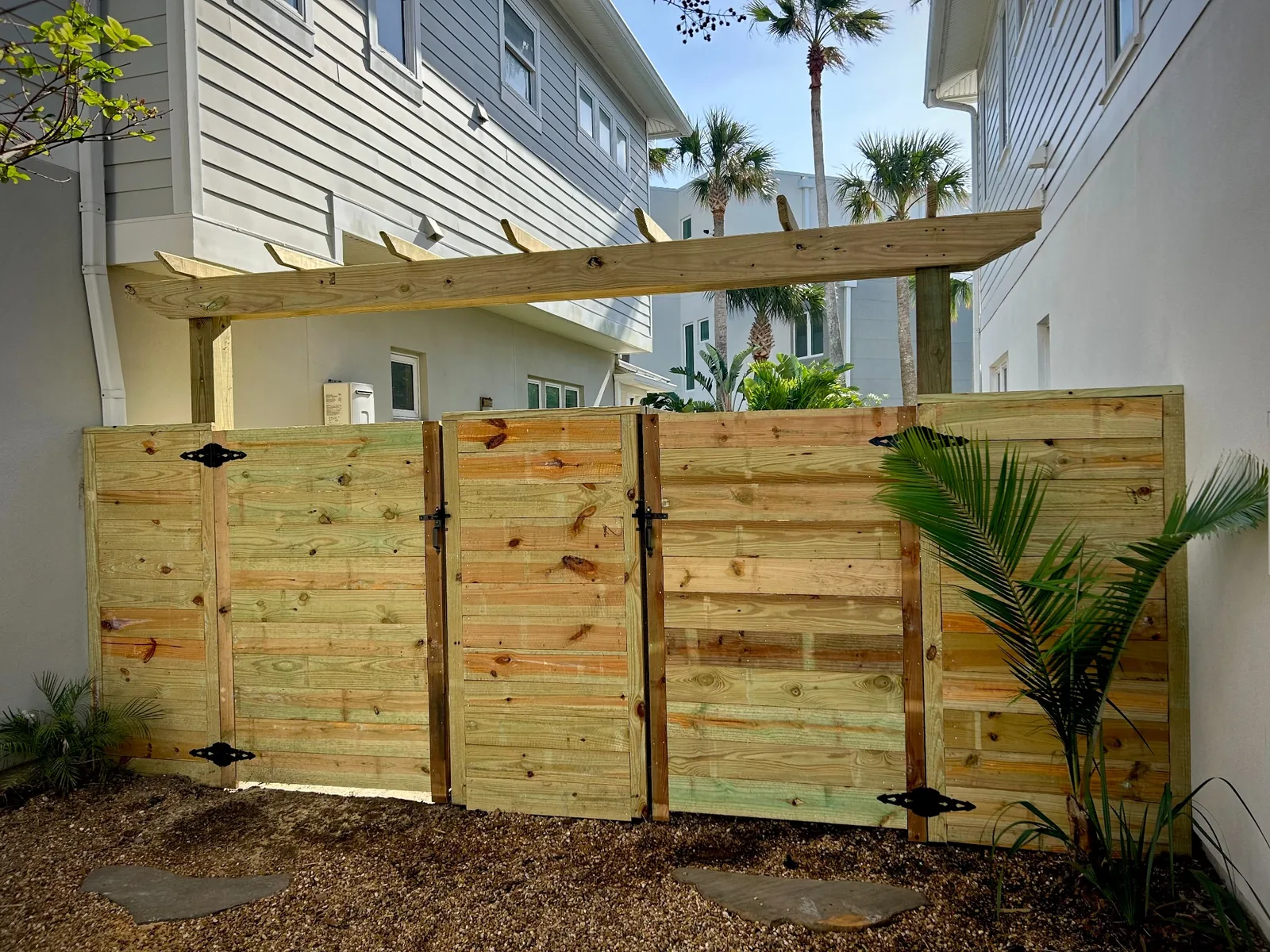Custom wood fencing by Cypress Building Group